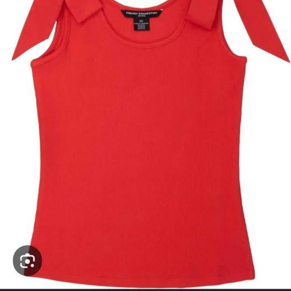 French connection new red bow tank top xl nwt